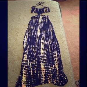 Sexy maxi dress with cut out sides